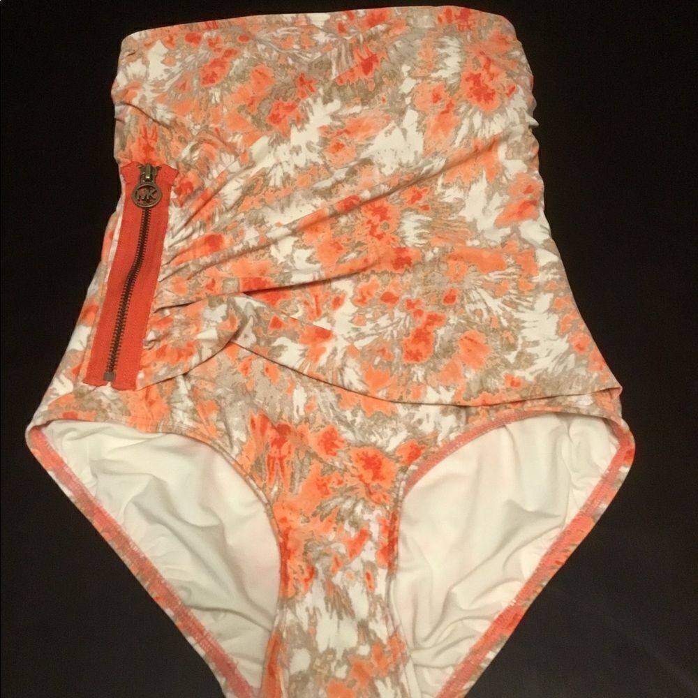 Michael Kors Strapless Bandeau One Piece Swimsuit